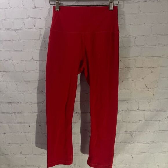 Zyia Red Leggings Crop Size 4 - Picture 1 of 6